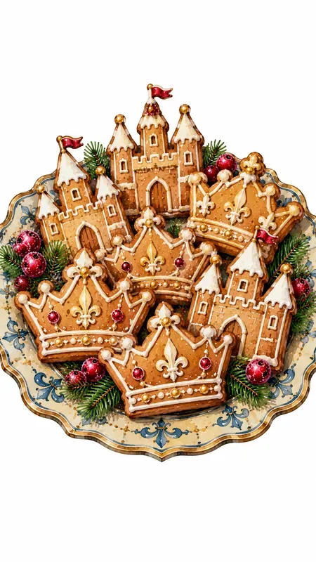 Winter Medieval Castle Food Cliparts