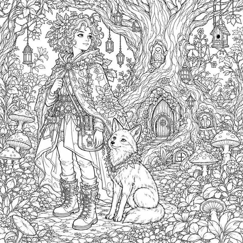 Cozy Fantasy Coloring Books