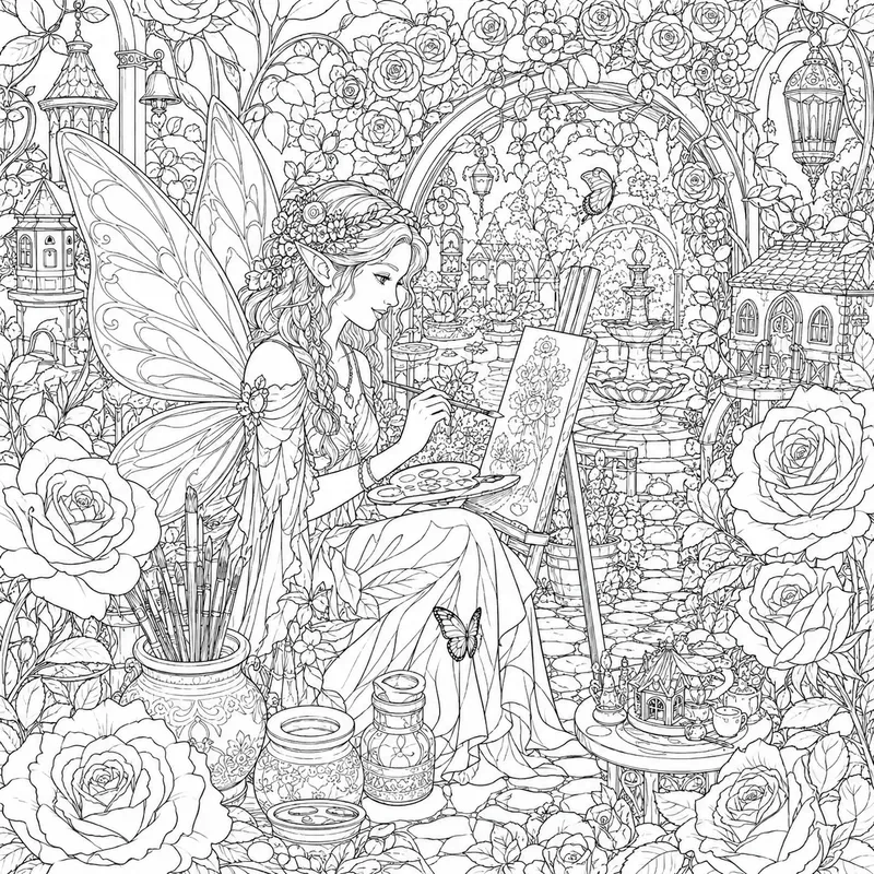Cozy Fantasy Coloring Books