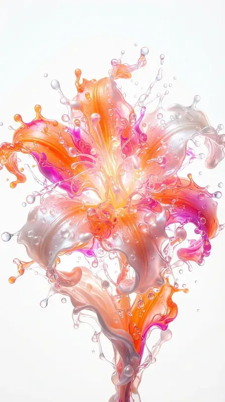 Abstract Liquid Flower Art