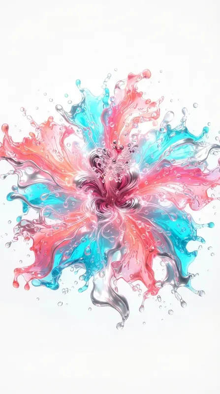 Abstract Liquid Flower Art