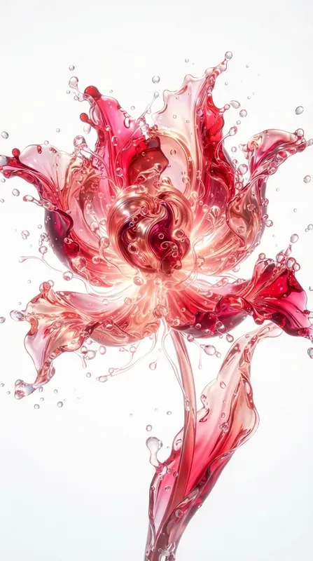 Abstract Liquid Flower Art