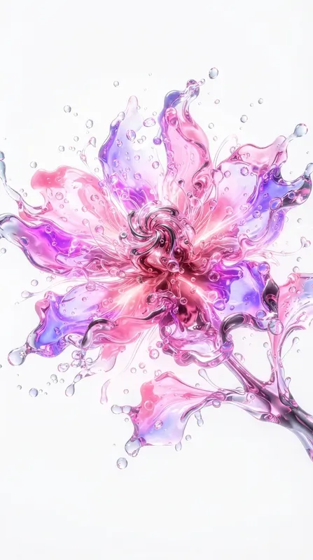 Abstract Liquid Flower Art
