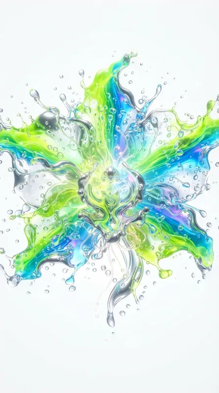 Abstract Liquid Flower Art