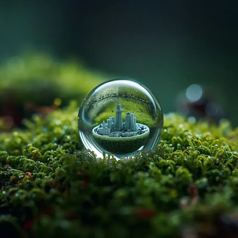 Cinematic Crystal Water Droplet Cities