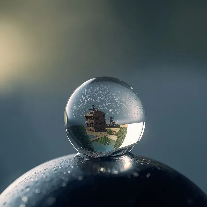 Cinematic Crystal Water Droplet Cities