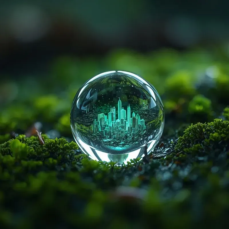 Cinematic Crystal Water Droplet Cities