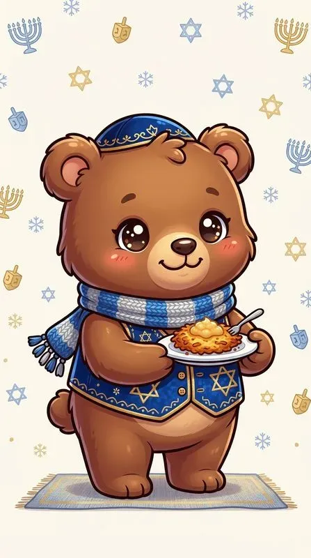 Cute Hanukkah Chibi Animals Art