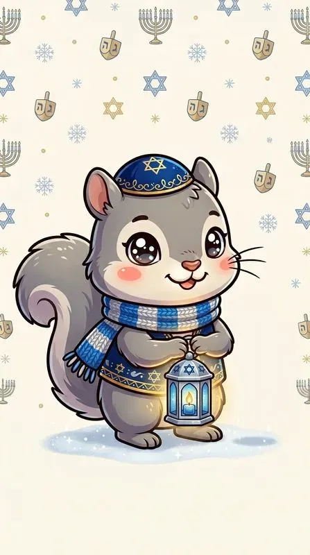 Cute Hanukkah Chibi Animals Art