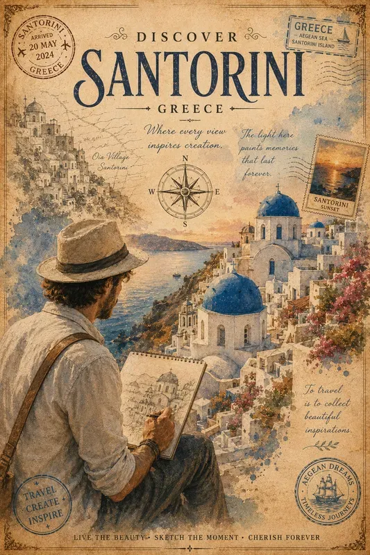Luxury Vintage Travel Poster Generator