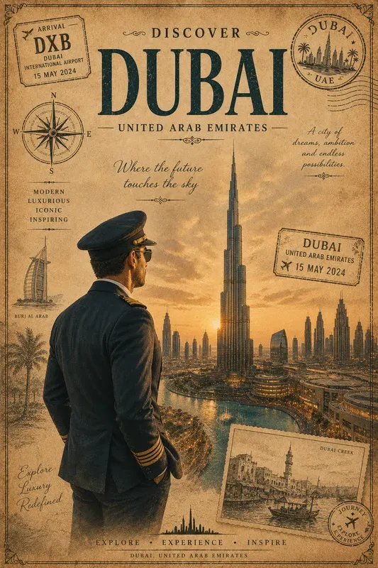 Luxury Vintage Travel Poster Generator