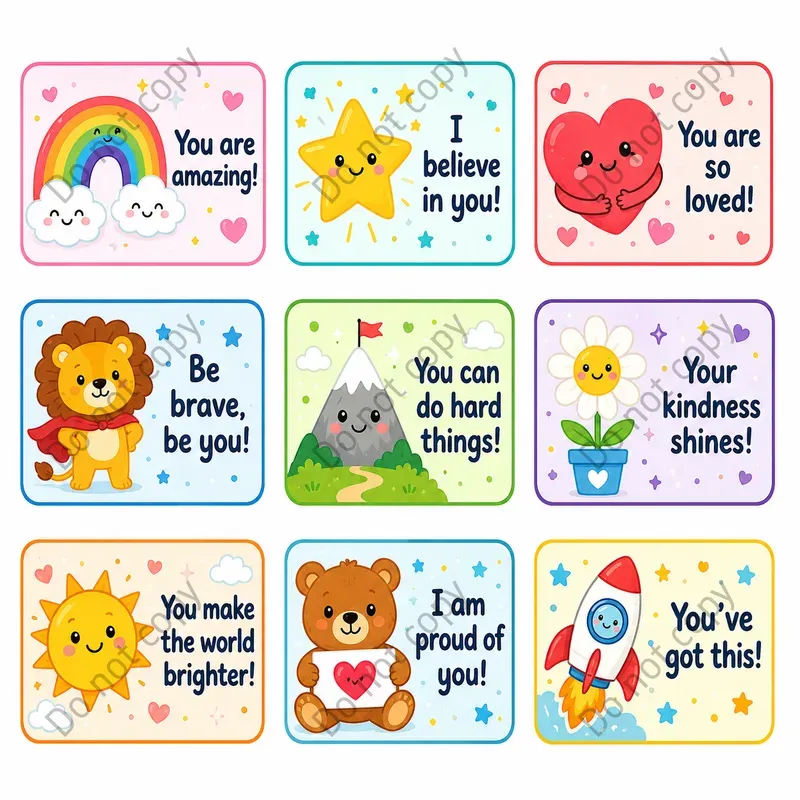 Lunchbox Notes Card Sets Any Themes