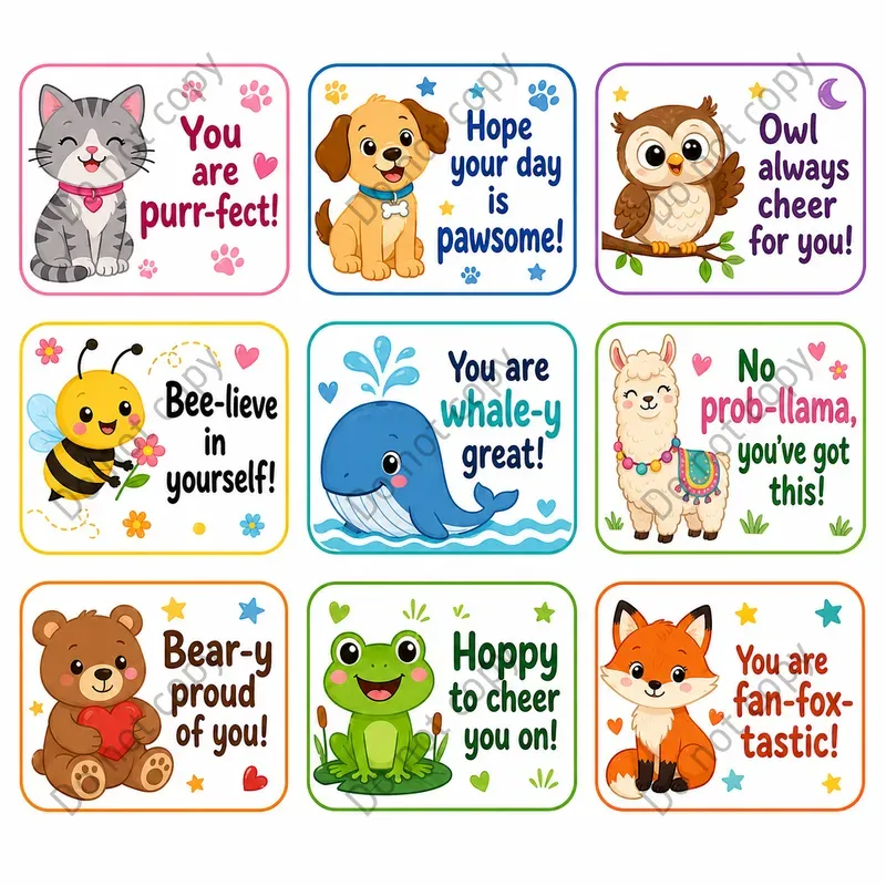 Lunchbox Notes Card Sets Any Themes