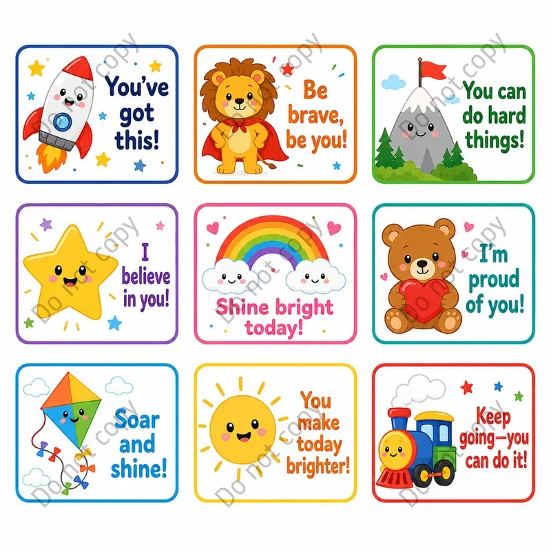 Lunchbox Notes Card Sets Any Themes