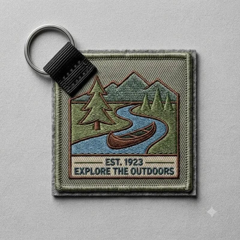 Embroidered Key Tag Patch Spec Photo Systems