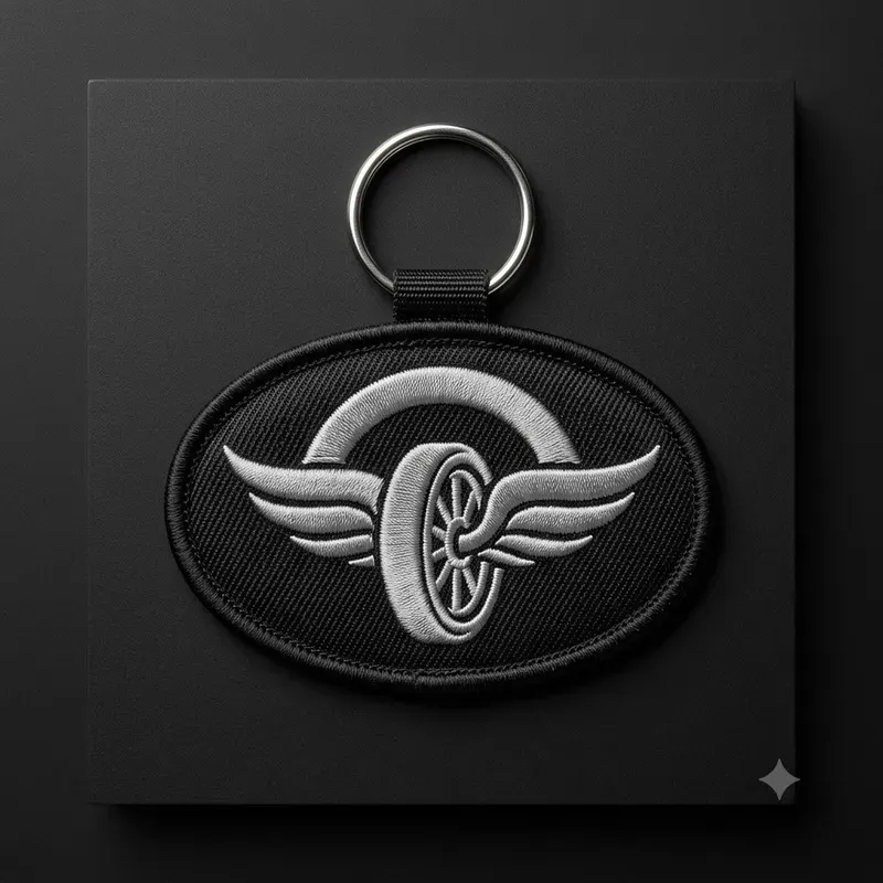Embroidered Key Tag Patch Spec Photo Systems