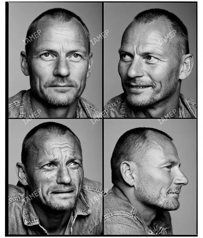 4 Frame Casting Monochrome Portraits