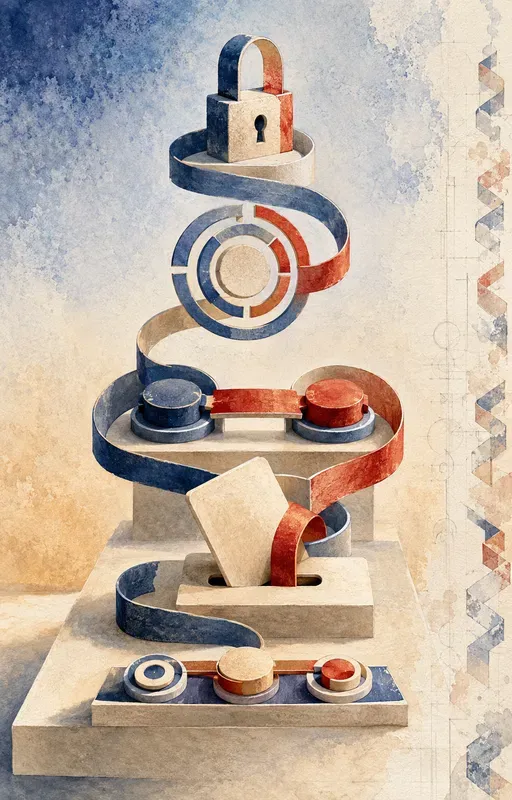 Saltwash Gouache Interlocking Ribbons