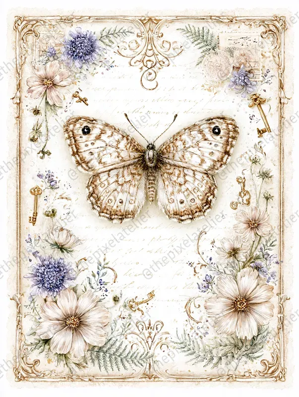 Victorian Secret Garden Journal Pages