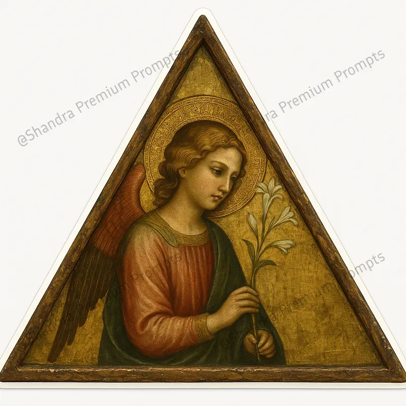 Triangular Renaissance Religious Stickers