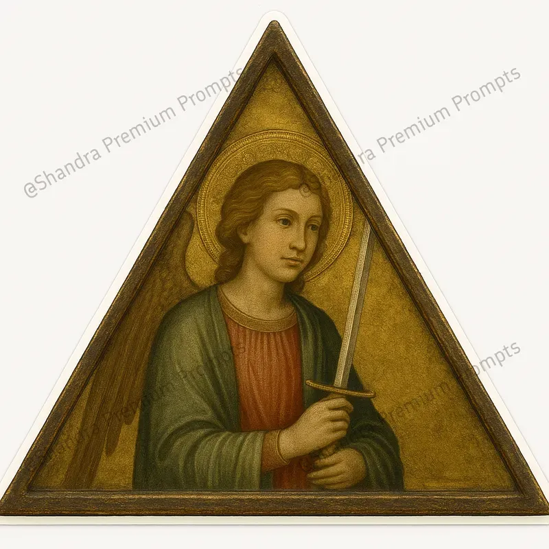 Triangular Renaissance Religious Stickers