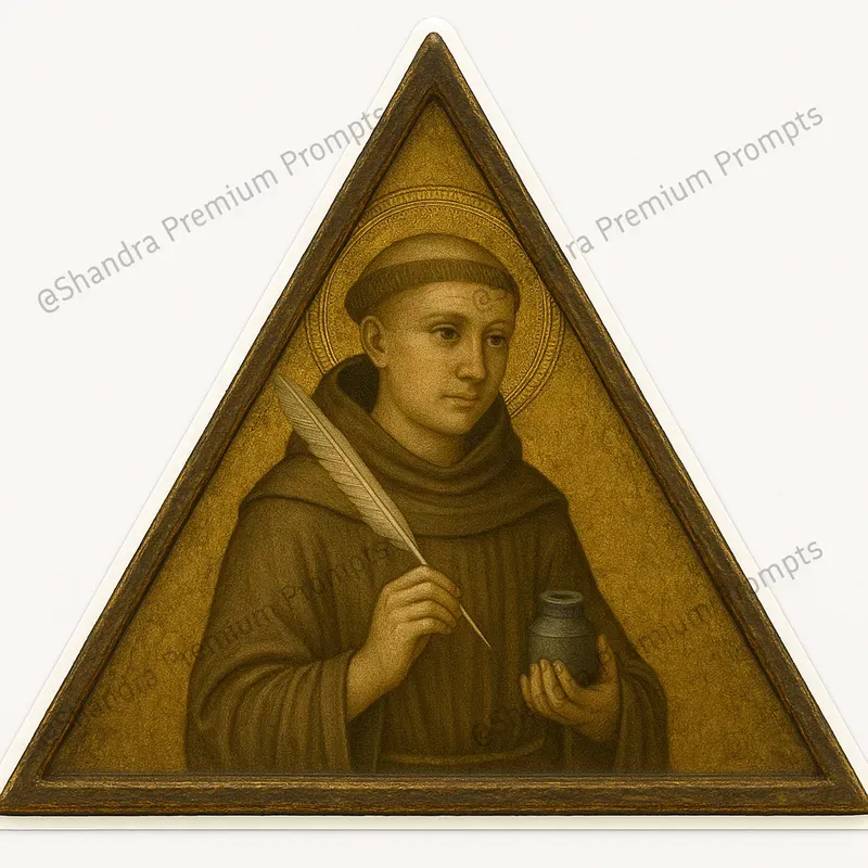 Triangular Renaissance Religious Stickers