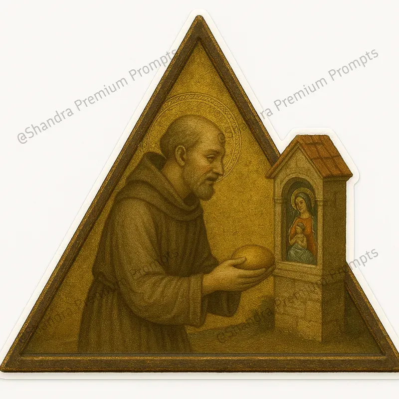 Triangular Renaissance Religious Stickers