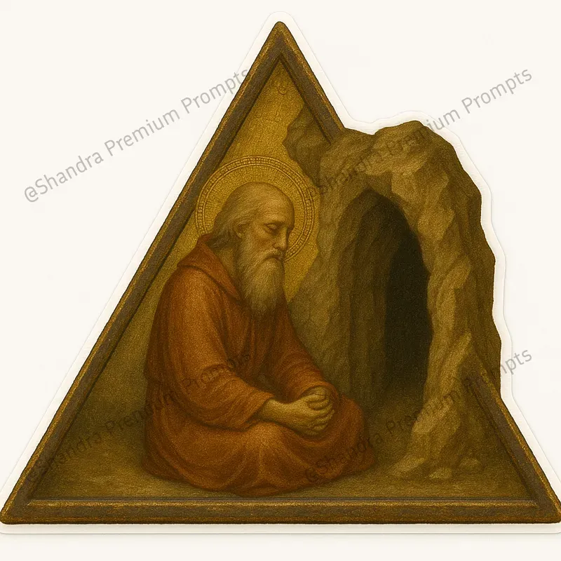 Triangular Renaissance Religious Stickers