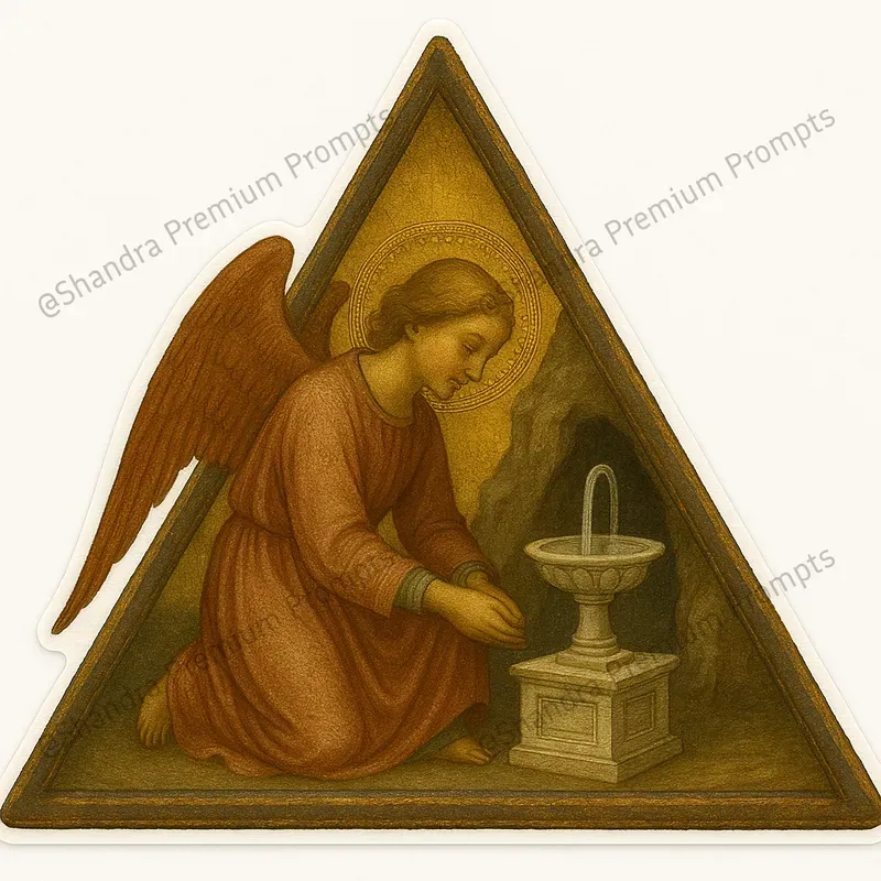 Triangular Renaissance Religious Stickers