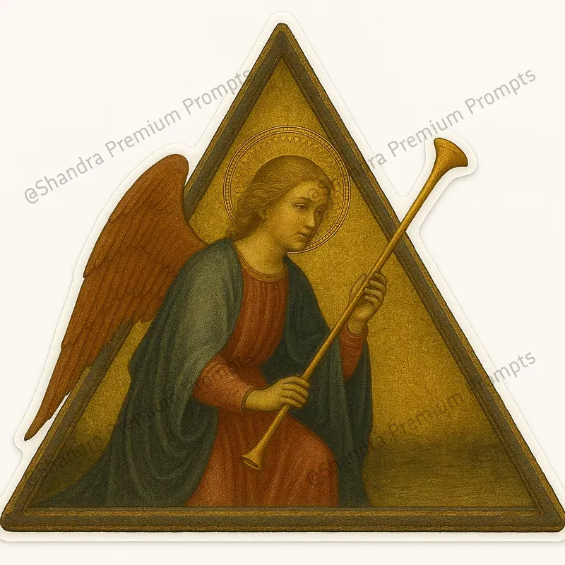 Triangular Renaissance Religious Stickers