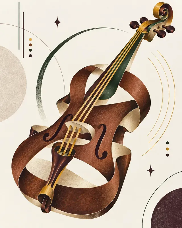 Continuous Ribbon Illustrations