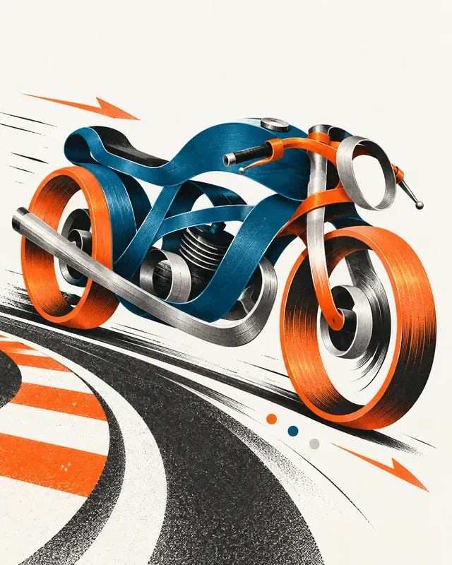 Continuous Ribbon Illustrations