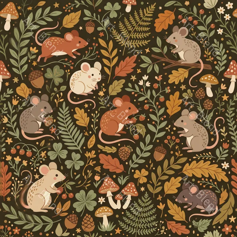 Woodland Animal Seamless Patterns