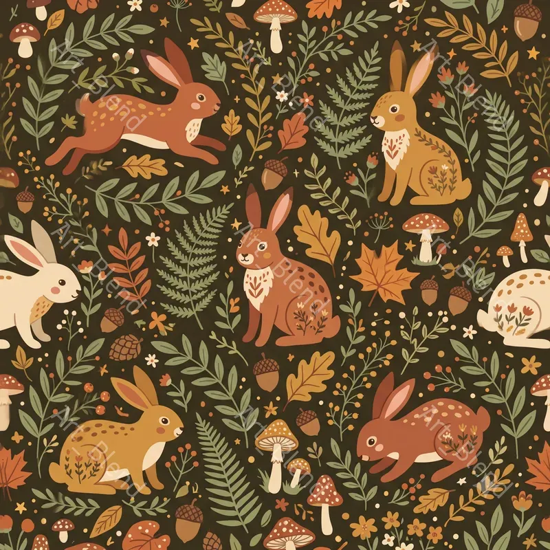 Woodland Animal Seamless Patterns