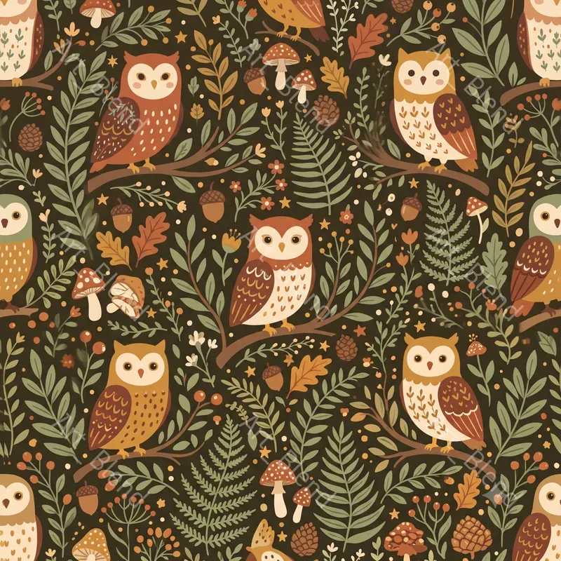 Woodland Animal Seamless Patterns