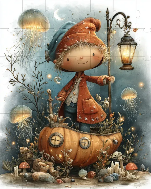 Pumpkin Submarine Captain Gnomes