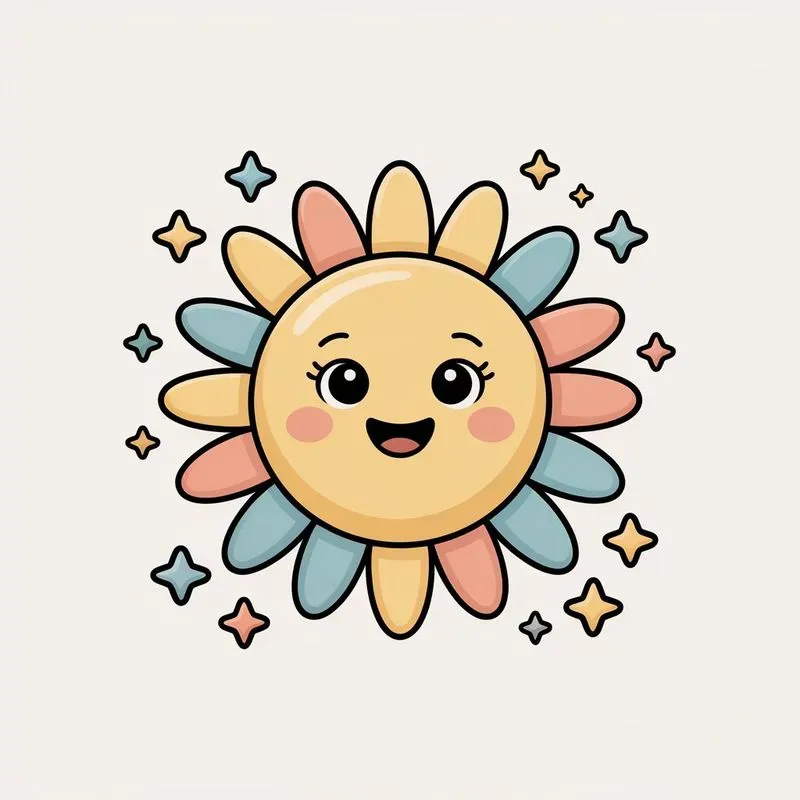 Cute Pastel Kids Vector Illustrations