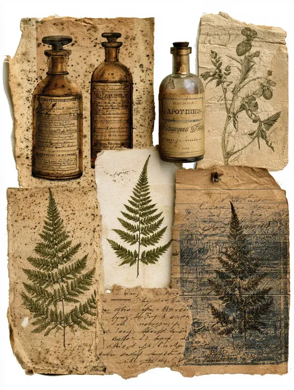 Vintage Apothecary Ephemera Sheets
