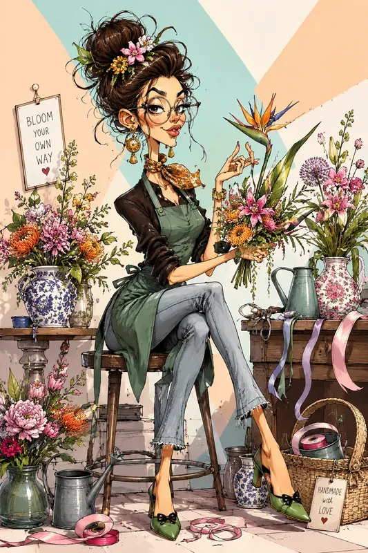 Whimsical Caricature Artist Characters