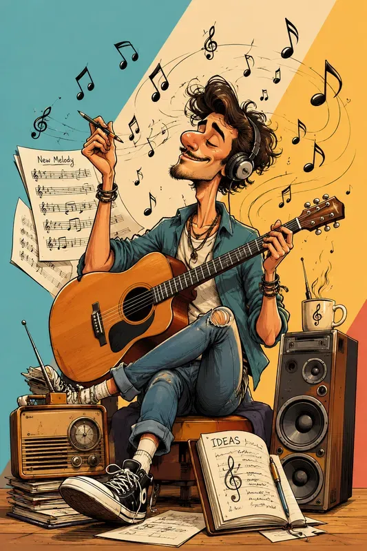 Whimsical Caricature Artist Characters