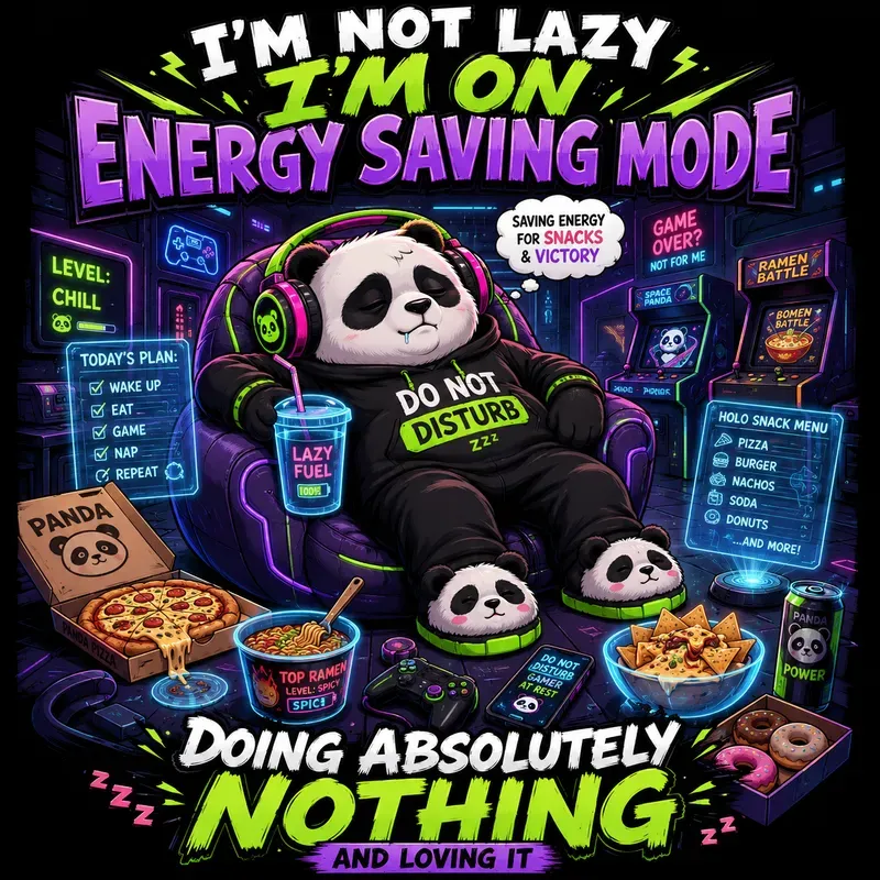 Lazy Mode Cartoon Animal Tshirt Packs