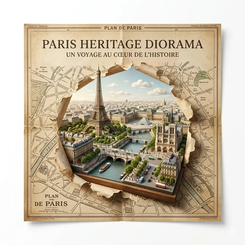 Timeless City Diorama Travel Poster Art