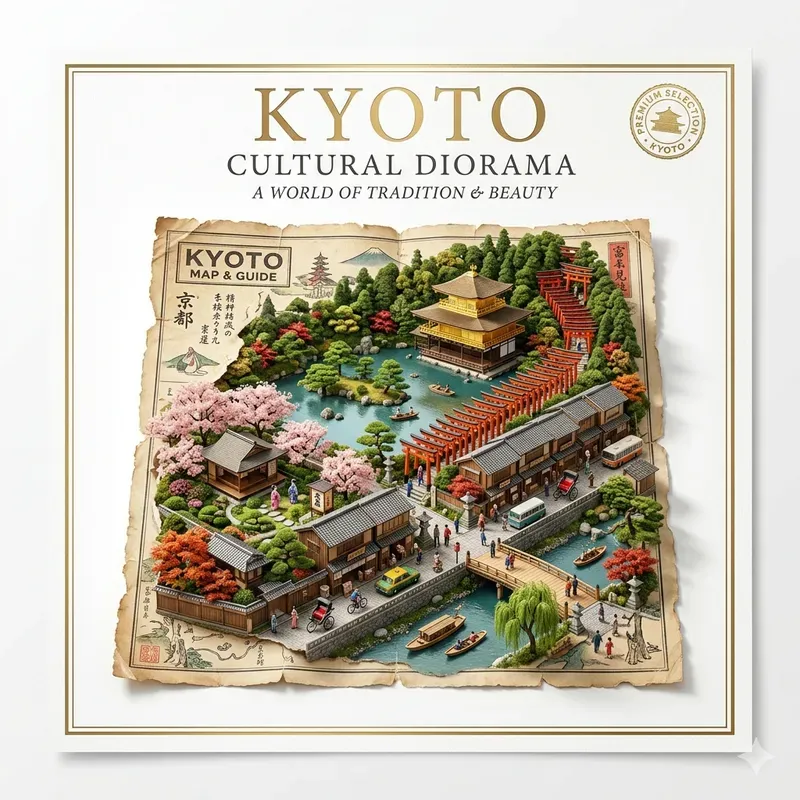 Timeless City Diorama Travel Poster Art