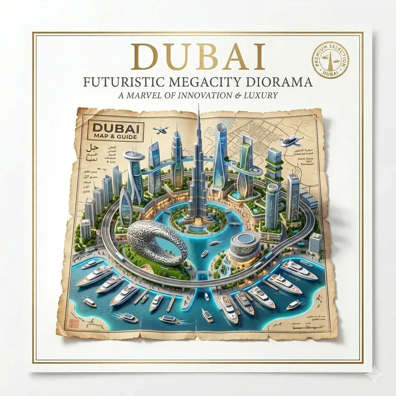 Timeless City Diorama Travel Poster Art