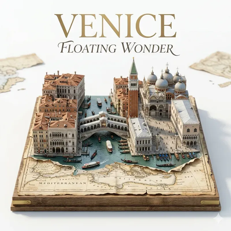 Timeless City Diorama Travel Poster Art