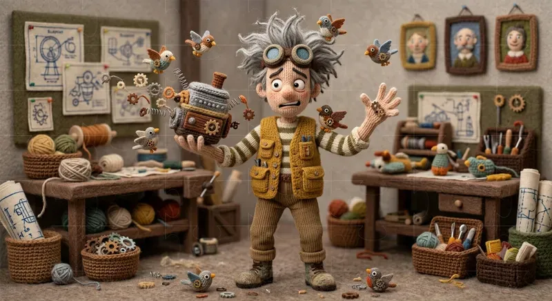 Knitted Wool Character Scenes