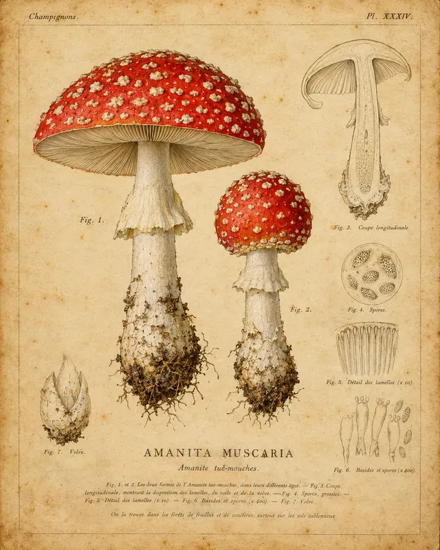 Botanical Fauna Scientific Lithographs