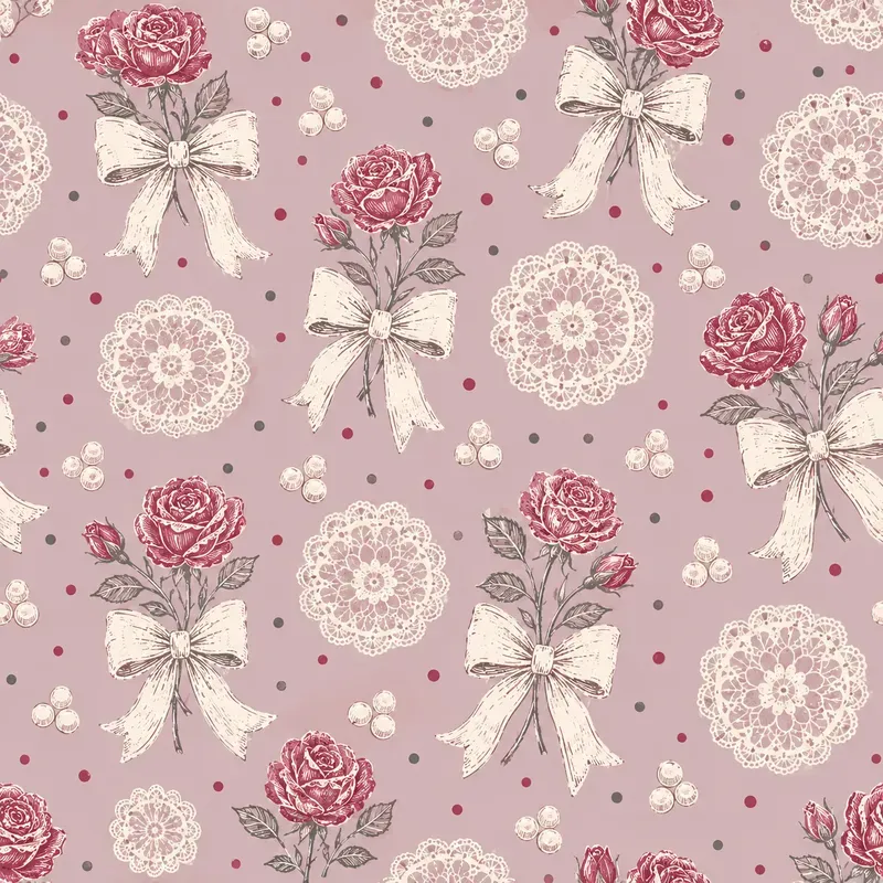 Coquette Bow Ribbon Patterns