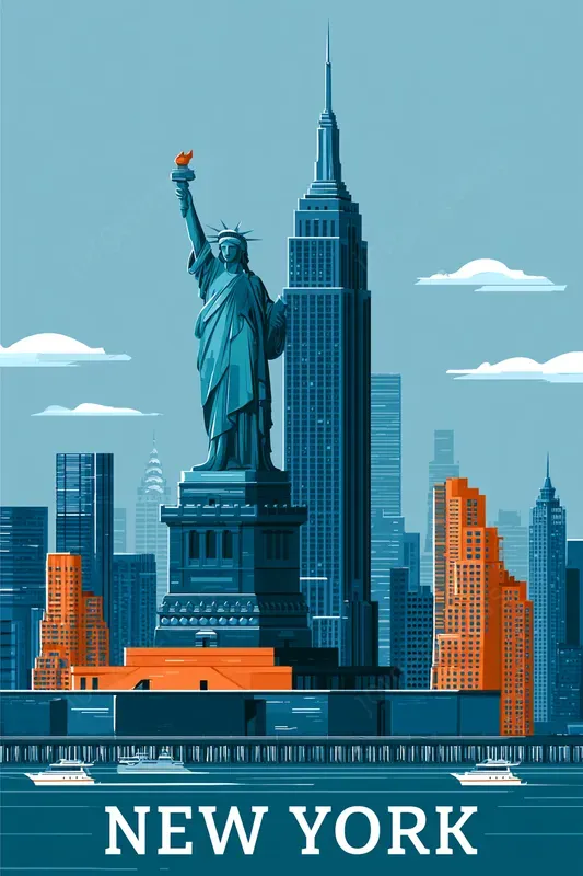 Clean Vector Travel Posters