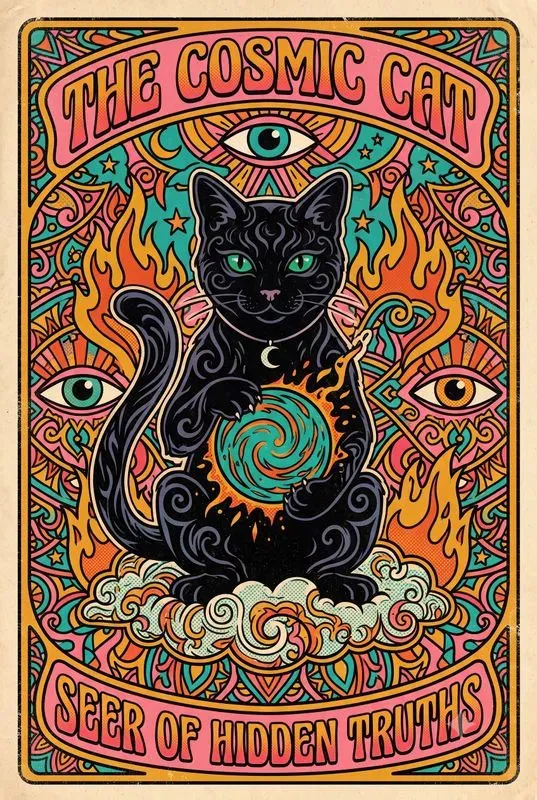 Vintage Psychedelic Tarot Cards